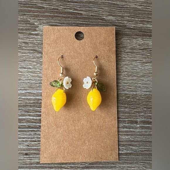 Bohemian lemon earrings A684 - Picture 5 of 5